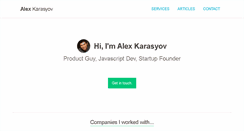 Desktop Screenshot of alexkarasyov.com